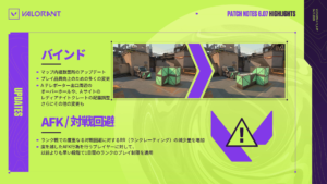 【VALORANT】パッチノート 6.07 バインドのリワーク、AFK/対戦回避に対するインターベンションシステムの変更