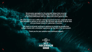 【VALORANT】VCT Ascension Pacific Day1 技術的な問題で大幅が遅延が発生。Day1のチケット全額返金対応
