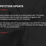 「The Guard」VCT Americasのチーム参加同意書の期限を守れず、2024年シーズンAmericasリーグのみが10チームのままに