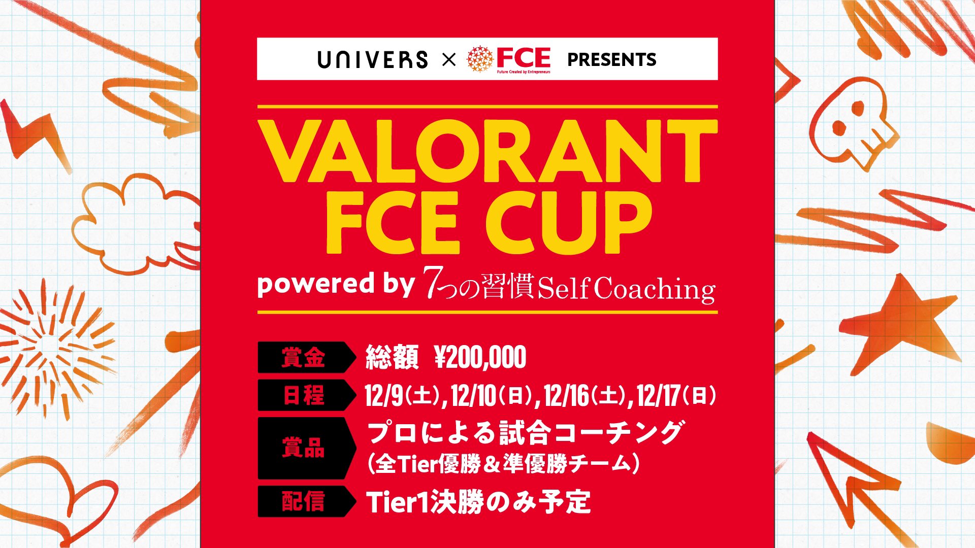 【参加受付中】コミュニティ大会「VALORANT FCE CUP」が12月9-10、16-17日に開催、賞金総額20万円