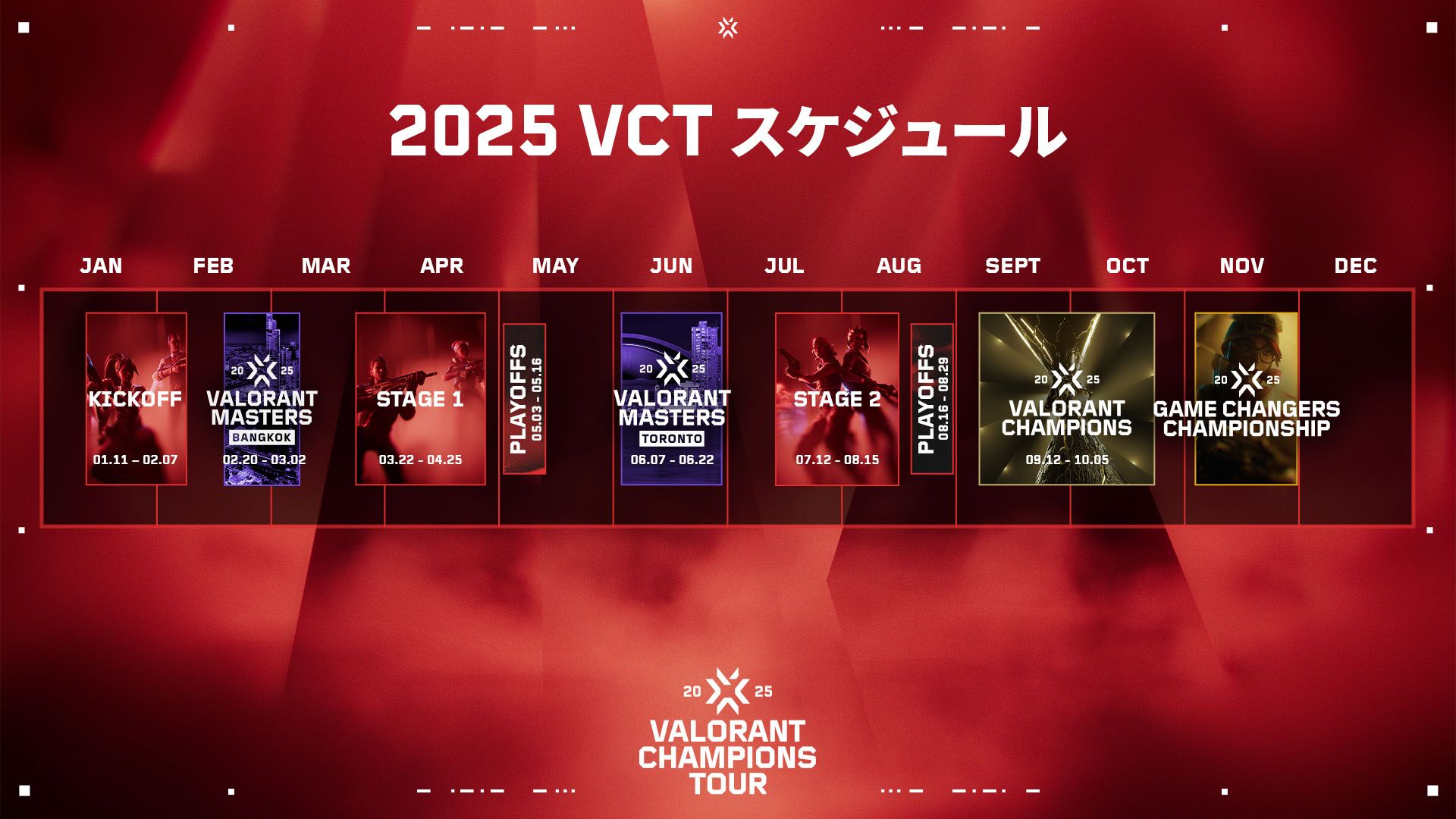 2025 VCTシーズンの年間スケジュールが公開！